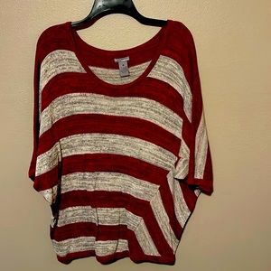 New Directions Weekend striped relaxed sleeve sweater